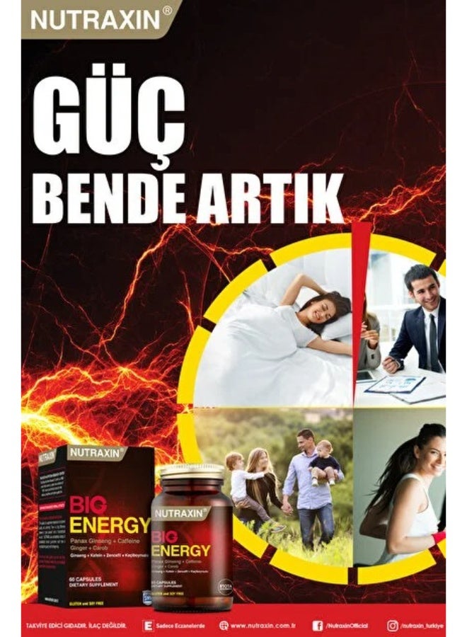 NUTRAXIN Big Energy for Endurance Boost and Mental Performance 60 Capsule - Image 4